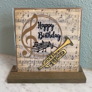 Happy Birthday Trumpet Music Handmade Card